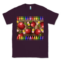 Plum Crayons And Apples Classic Tee - LillyAllenDesigns