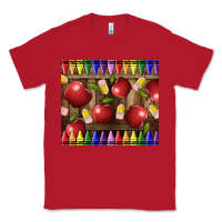 Red Crayons And Apples Classic Tee - LillyAllenDesigns