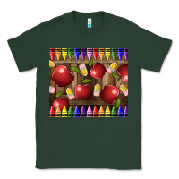 Sports Green Crayons And Apples Classic Tee - LillyAllenDesigns