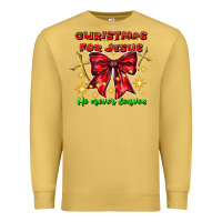 Antique Gold festive christmas message with crosses Premium Sweatshirt - CowhideDigitalArt