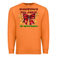 Carrot festive christmas message with crosses Premium Sweatshirt - CowhideDigitalArt