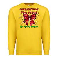 Lemon festive christmas message with crosses Premium Sweatshirt - CowhideDigitalArt