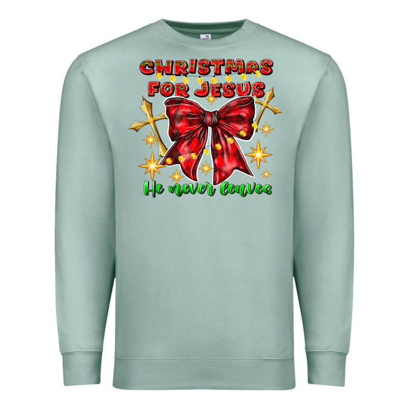 Festive Christmas Message With Crosses Premium Sweatshirt by CowhideDigitalArt | Teevron