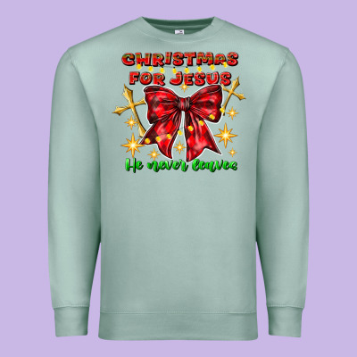 Festive Christmas Message With Crosses Premium Sweatshirt Designed By Cowhidedigitalart