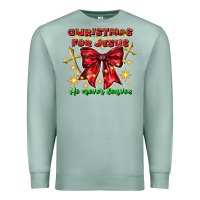 Seafoam festive christmas message with crosses Premium Sweatshirt - CowhideDigitalArt