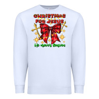 White festive christmas message with crosses Premium Sweatshirt - CowhideDigitalArt