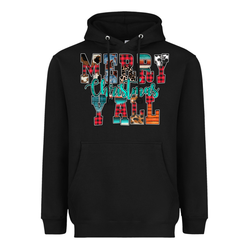 Merry Christmas Y'all Heavyweight Hoodie by CowhideDigitalArt | Teevron