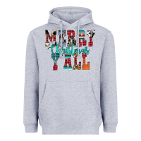 Heather Grey merry christmas y'all Heavyweight Hoodie - CowhideDigitalArt
