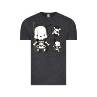 Vintage Black pochacco skeleton halloween shirt Vintage Tee - longCreatives