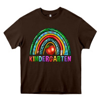Chocolate Brown rainbow kindergarten Heavy Core Tee - NancyCooperArtShop