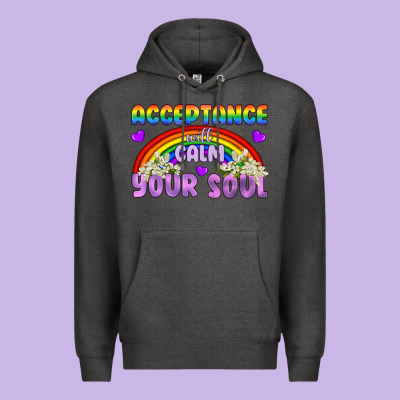 Lgbtq Acceptance Will Calm Your Soul Premium Hoodie Designed By Bundleandbundleshop