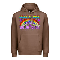 Chestnut Lgbtq Acceptance Will Calm Your Soul Premium Hoodie - BundleAndBundleShop