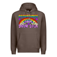 Coffee Lgbtq Acceptance Will Calm Your Soul Premium Hoodie - BundleAndBundleShop