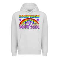 Dove Grey Lgbtq Acceptance Will Calm Your Soul Premium Hoodie - BundleAndBundleShop
