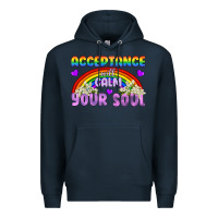 Navy Lgbtq Acceptance Will Calm Your Soul Premium Hoodie - BundleAndBundleShop