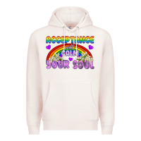 Pale Pink Lgbtq Acceptance Will Calm Your Soul Premium Hoodie - BundleAndBundleShop