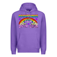 Purple Lgbtq Acceptance Will Calm Your Soul Premium Hoodie - BundleAndBundleShop