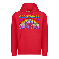 Red Lgbtq Acceptance Will Calm Your Soul Premium Hoodie - BundleAndBundleShop