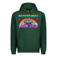 Sports Green Lgbtq Acceptance Will Calm Your Soul Premium Hoodie - BundleAndBundleShop