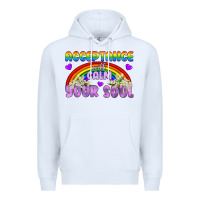 White Lgbtq Acceptance Will Calm Your Soul Premium Hoodie - BundleAndBundleShop
