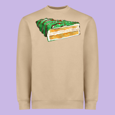 Green Christmas Cake Fa Element 1 Heavyweight Sweatshirt Designed By Fadigitalartstudio