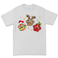 Dove Grey christmas paws Premium Tee - MaliasSmallBusiness