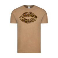 Vintage Coffee leopard lips Vintage Tee - Bettercallsaul