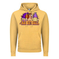 Vintage Mustard Basketball gnomes Vintage Hoodie - NancyCooperArtShop