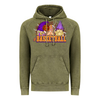 Vintage Olive Basketball gnomes Vintage Hoodie - NancyCooperArtShop