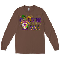 Chestnut Let the good times roll with gnome Long Sleeve Tee - HowdyJamesFarm