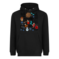Black winter festive essentials Heavyweight Hoodie - CowhideDigitalArt