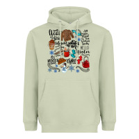 Matcha winter festive essentials Heavyweight Hoodie - CowhideDigitalArt