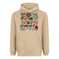 Mushroom winter festive essentials Heavyweight Hoodie - CowhideDigitalArt