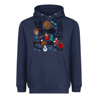 Navy winter festive essentials Heavyweight Hoodie - CowhideDigitalArt