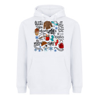 White winter festive essentials Heavyweight Hoodie - CowhideDigitalArt