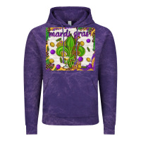 Cloud Purple Mardi Gras fleur de lis Vintage Hoodie - NancyCooperArtShop