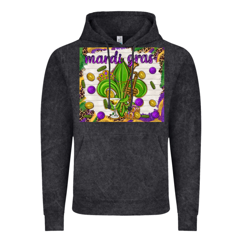 Mardi Gras Fleur De Lis Vintage Hoodie by NancyCooperArtShop | Teevron
