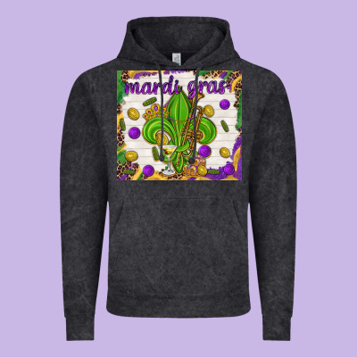 Mardi Gras Fleur De Lis Vintage Hoodie Designed By Nancycooperartshop