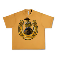 Peanut Butter horseshoe and cowgirl Urban Heavy Tee - JahusDesignShop