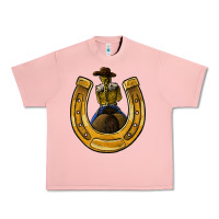 Salmon horseshoe and cowgirl Urban Heavy Tee - JahusDesignShop
