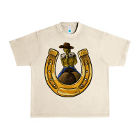 Sandshell horseshoe and cowgirl Urban Heavy Tee - JahusDesignShop