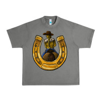 Tornado horseshoe and cowgirl Urban Heavy Tee - JahusDesignShop