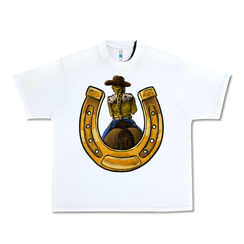 Horseshoe And Cowgirl Urban Heavy Tee by JahusDesignShop | Teevron