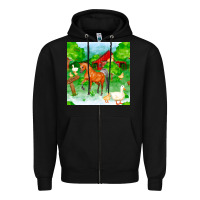 Farm Life Seamless Pattern Zipper Hoodie | Teevron
