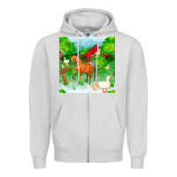 Dove Grey farm life seamless pattern Zipper Hoodie - FaDigitalArtStudio