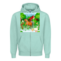 Seafoam farm life seamless pattern Zipper Hoodie - FaDigitalArtStudio