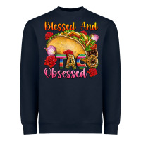 Navy Blessed and taco obsessed Mexico Heavyweight Sweatshirt - FaDigitalArtStudio