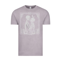Vintage Zinc The Lovers Tarot Card Skeleton Valentines Halloween Occult Vintage Tee - longCreatives