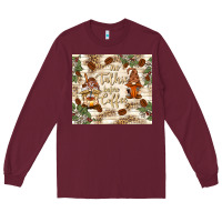 Burgundy no talkie before coffee with gnomies Long Sleeve Tee - TumblerDesignByShophia