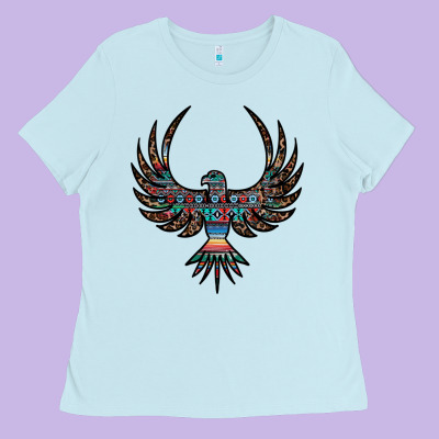 Aztec Leopard Thunderbird Ladies Tee Designed By Ranaportraitstore